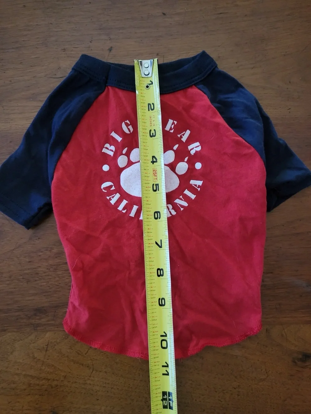American Apparel Big Bear California Dog T-Shirt Red Navy Size S
